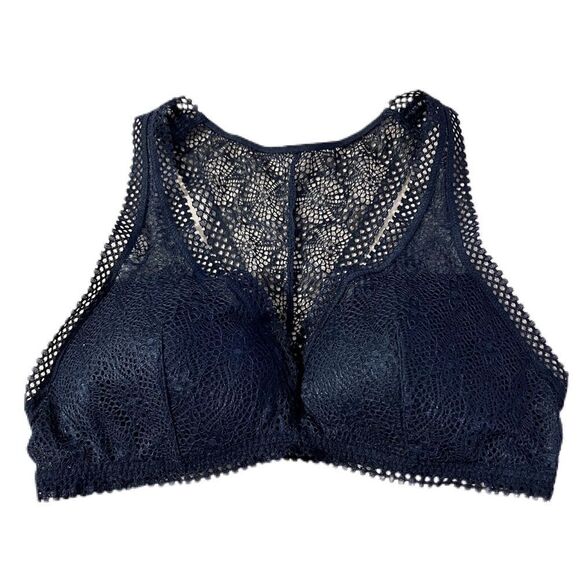 Victoria’s Secret lightly lined  lace Racerback bralette bra Black - Picture 1 of 3